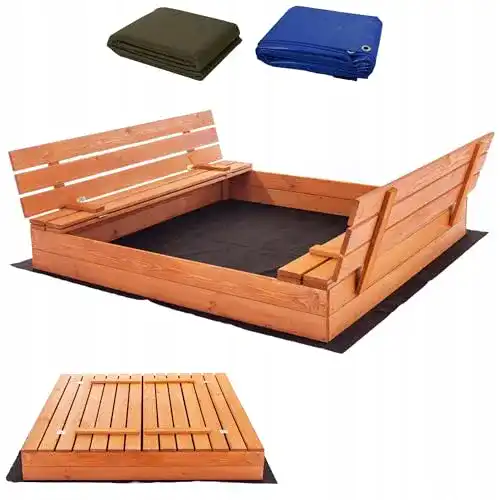 Sandkasten SunWood Premium 140×140 cm imprägniert mit Montagevideo