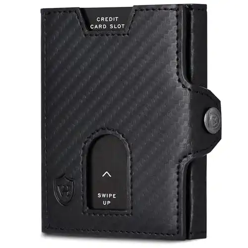 Mini-Geldbörse von Heesen Slim Wallet mit Münzfach und RFID-Schutz