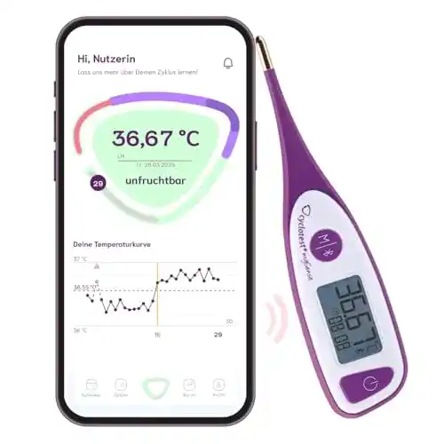 Zykluscomputer Cyclotest mySense Basalthermometer mit Bluetooth-Funktion