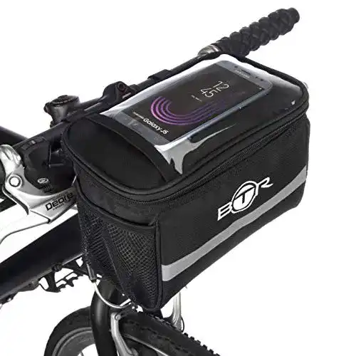 BTR Wasserabweisende Fahrrad-Lenkertasche mit Smartphone-Halterung