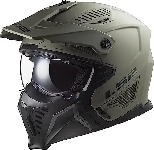 LS2 Drifter Solid Matt Sand Jet- und Modularhelm für Motorräder, XS