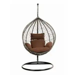 Hängesessel aus Rattan Home Deluxe Cielo in Grau