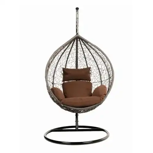 Hängesessel aus Rattan Home Deluxe Cielo in Grau
