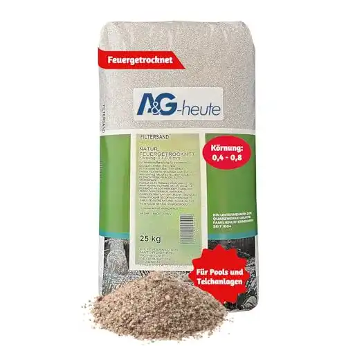 Filtersand A&G-heute Min2C Pool 25kg, Körnung 0,4-0,8 mm