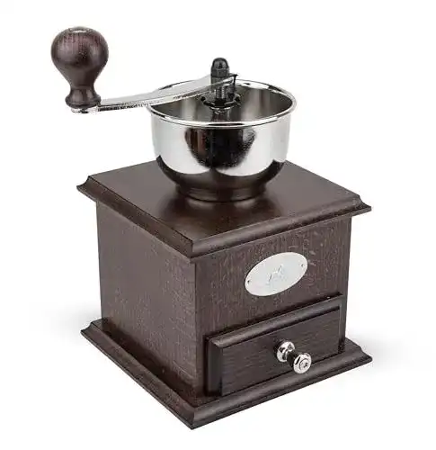 Kaffeemühle aus Holz von Peugeot – Manuelle Brésil Mühle mit Stahlmahlwerk