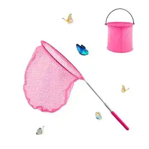 Schmetterlingsnetz Kapokr Kescher für Kinder mit Teleskop und Faltbarem Eimer
