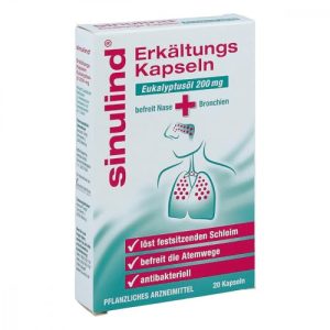 Erkältungskapseln mit Eukalyptusöl von Klosterfrau Sinulind 200 mg