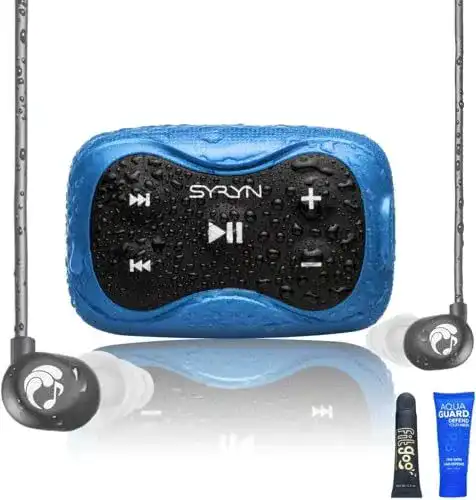 Wasserdichter MP3-Player Swimbuds 8 GB SYRYN Flip für Schwimmer