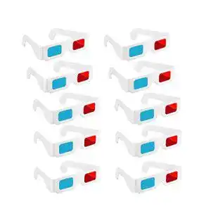 Anaglyphenbrille ExeQianming 3D Brille 10 Paar Papier