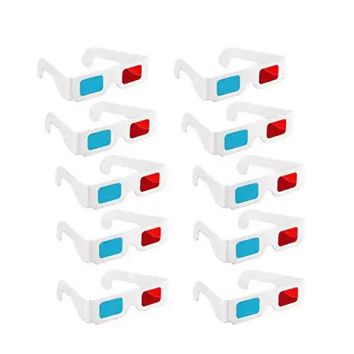 Anaglyphenbrille ExeQianming 3D Brille 10 Paar Papier