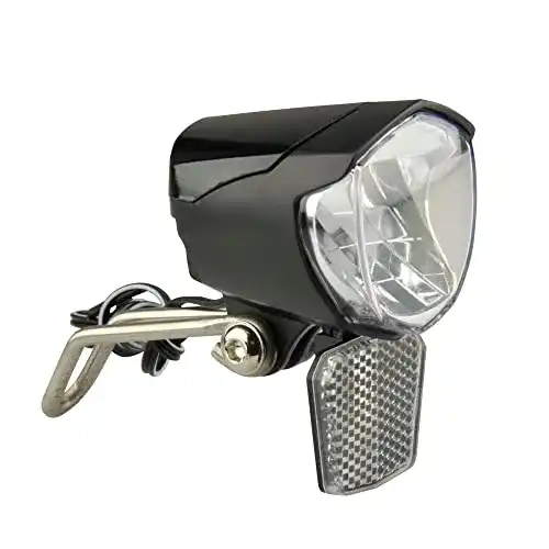 Fischer Fahrradlampe mit Nabendynamo und LED-Frontlicht 70 Lux