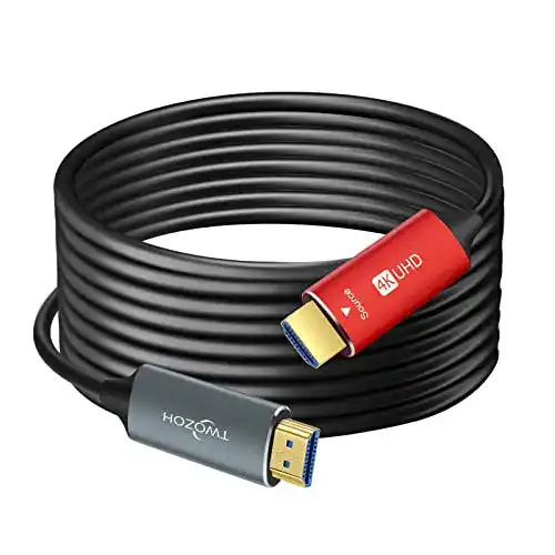 HDMI-Kabel 20m Twozoh Optisches Kabel für 4K UHD und High Speed