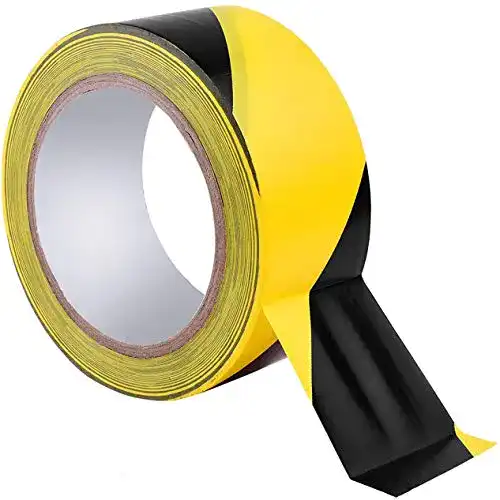 Absperrband gelb-schwarz JEMESI Bodenmarkierungsband 60mm x 33m