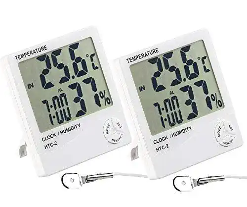 Min-Max-Thermometer PEARL Scheibenthermometer im 2er-Set