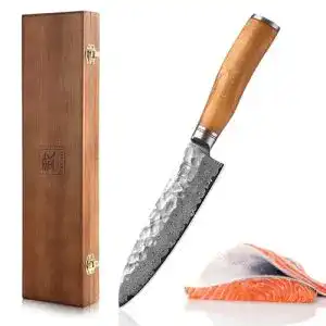 Zayiko Minami Premium Santokumesser aus Damaststahl
