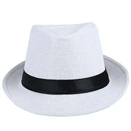 Damen Fedora-Hut KYEYGWO Eleganter Filzhut im Vintage-Stil