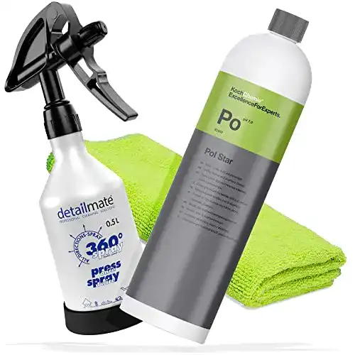 Alcantara-Reiniger für die Auto Polster Reinigung – Set mit Sprühflasche und Tuch