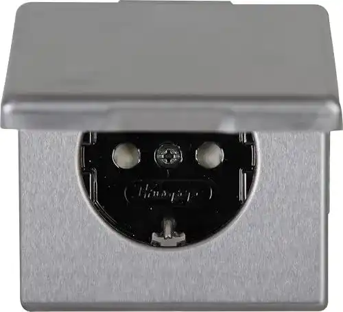 Kopp 115620083 Vision Schutzkontakt-Steckdose mit Deckel