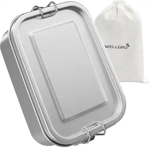 Edelstahl Dosen Wellgro eckig 550ml 850ml 1400ml 2400ml auslaufsicher