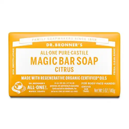 Dr. Bronner’s Citrus Bar Seife aus biologischen Inhaltsstoffen 140 g