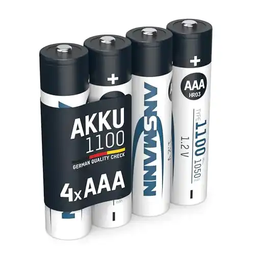 Ansmann AAA Akku Micro 1050 mAh 1,2V Ni-MH, 4 Stück