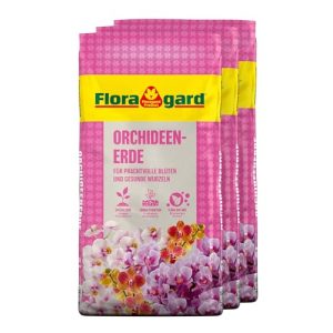 Orchideenerde Floragard 3x5L für Phalaenopsis und andere Arten