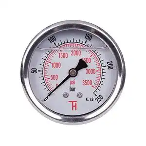 Manometer Thermis 358G mit 1/4 Anschluss und 63 mm Durchmesser (0 250 bar)