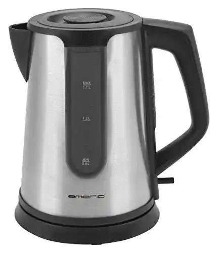 Emerio Wasserkocher 1,7L aus Edelstahl mit Cool Wall