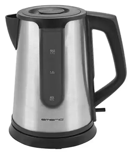 Emerio Wasserkocher 1,7L aus Edelstahl mit Cool Wall