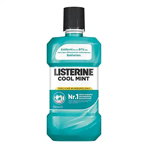 Listerine Cool Mint Mundspülung Antibakterielle Zahnspülung 3er Pack