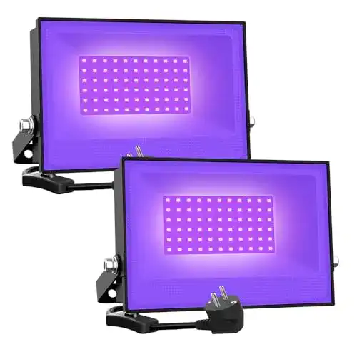 Onforu 30W LED Schwarzlicht Strahler Set mit 70 UV LEDs