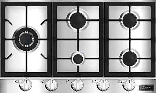 Gaskochfeld 90 cm Kaiser KG 9357 aus Edelstahl mit Wok-Brenner