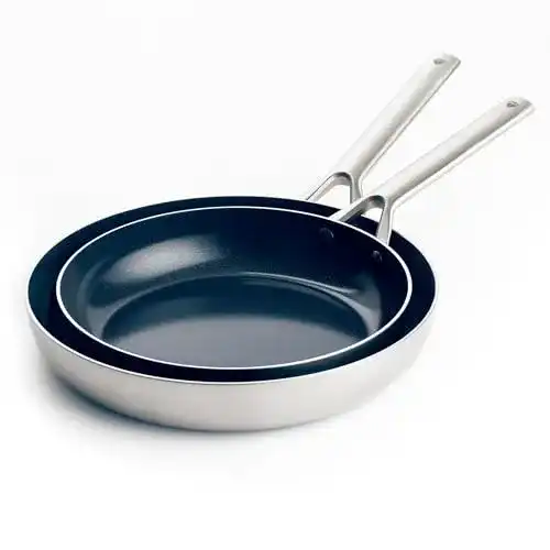 Keramik-Pfannen-Set Blue Diamond Cookware Triple Steel Edelstahl