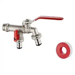 Kugelhahn Ibergrif Doppel Wasserhahn für Waschmaschine 1/2 Zoll