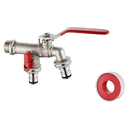 Kugelhahn Ibergrif Doppel Wasserhahn für Waschmaschine 1/2 Zoll