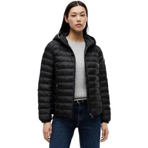 Daunenjacke für Damen von Tommy Hilfiger Padded Global in Schwarz