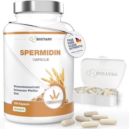 Spermidin-Kapseln Biotary – 180 Kapseln mit 606 mg pro Kapsel
