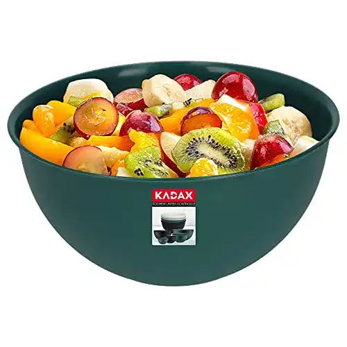 KADAX Kunststoffschüssel – stapelbare Salatschüssel für Küche, 5L, grün