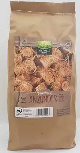 Grillanzünder Heumüller Fire & Flame Anzündhilfe 1 kg Holzwolle