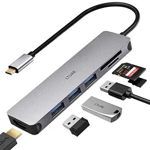 USB-C Hub LTUAE mit 4K HDMI Ausgang und 7-in-1 Funktionen