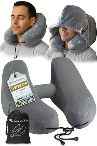 Aufblasbares Nackenkissen Flowzoom Air für Reisen
