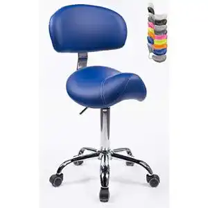 Sattelstuhl 1Stuff Sattelhocker MULY BIGBACK mit Lehne und höhenverstellbarer Sitzhöhe
