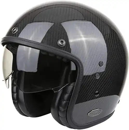 Carbon Motorradhelm Scorpionex Scorpion Belfast Carbon Solid Schwarz L