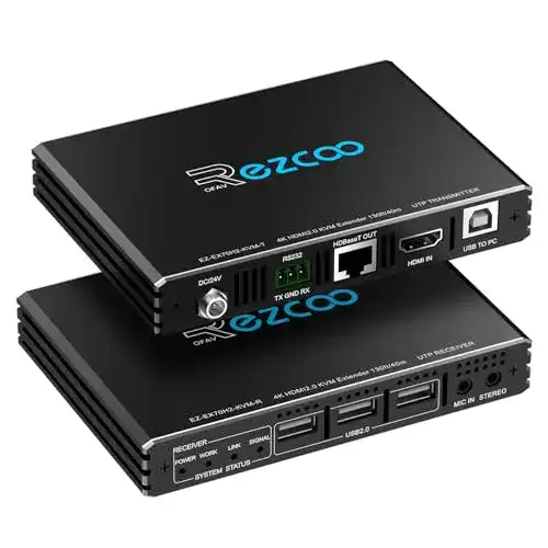 HDMI Extender 4K Rofavezco KVM Extender USB 4K 60Hz über Cat5e/6