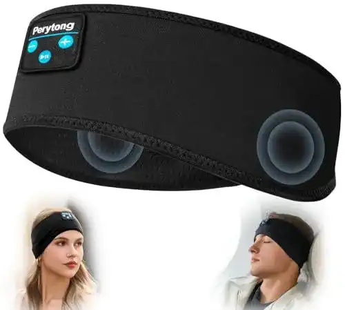 Schlafkopfhörer Perytong Bluetooth Stirnband für besseren Schlaf