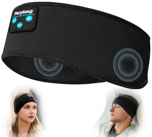 Schlafkopfhörer Perytong Bluetooth Stirnband für besseren Schlaf
