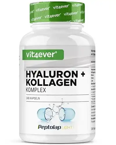 Hyaluron und Kollagen Kapseln von Vit4ever – 240 Stück