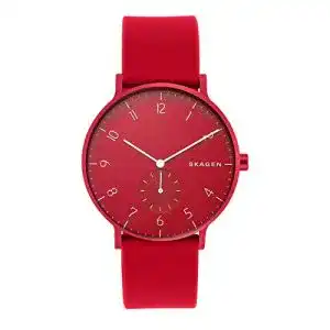 Skagen Aaren Unisex Uhr mit Quarzwerk und Silikonarmband