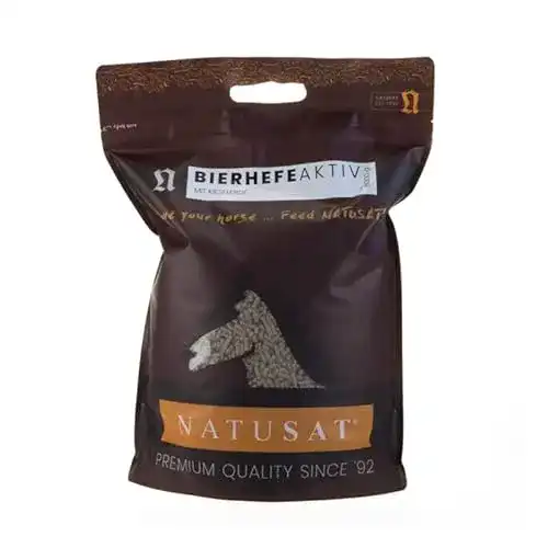 Bierhefe für Pferde – Natusat Bierhefe aktiv Pellets mit Kieselgur