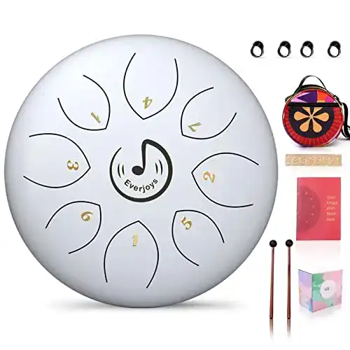 Zungentrommel Everjoys Steel Tongue Drum 6 Zoll 8 Ton C-Key